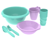 Набор посуды для пикника №1  4 персоны 21 предмет